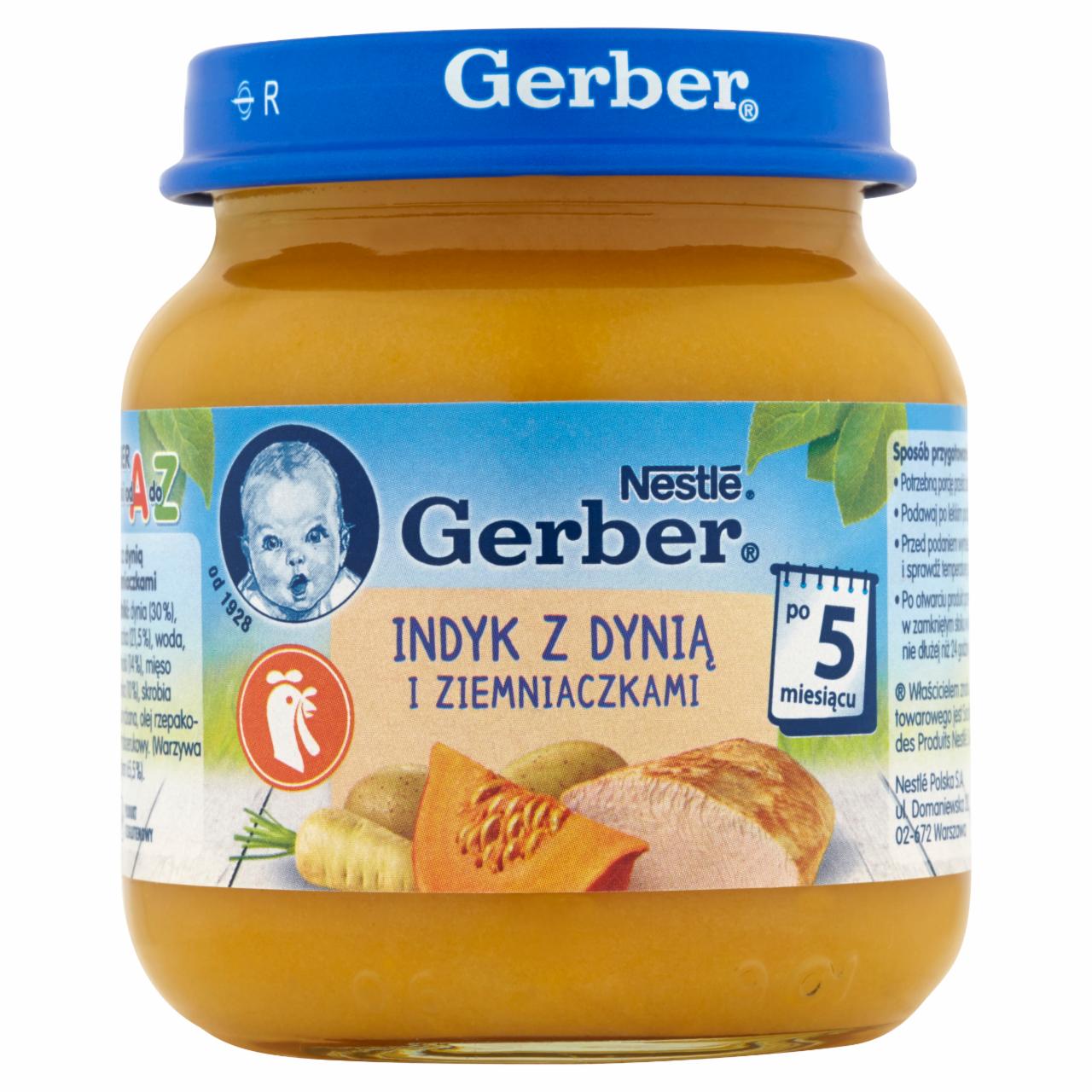 Zdjęcia - Gerber Indyk z dynią i ziemniaczkami dla niemowląt po 5. miesiącu 125 g