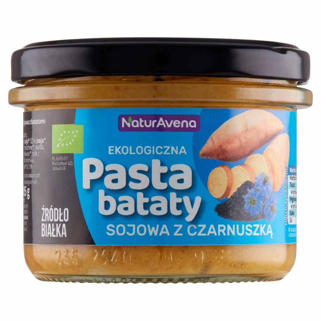 Zdjęcia - NaturAvena Ekologiczna pasta bataty sojowa z czarnuszką 185 g