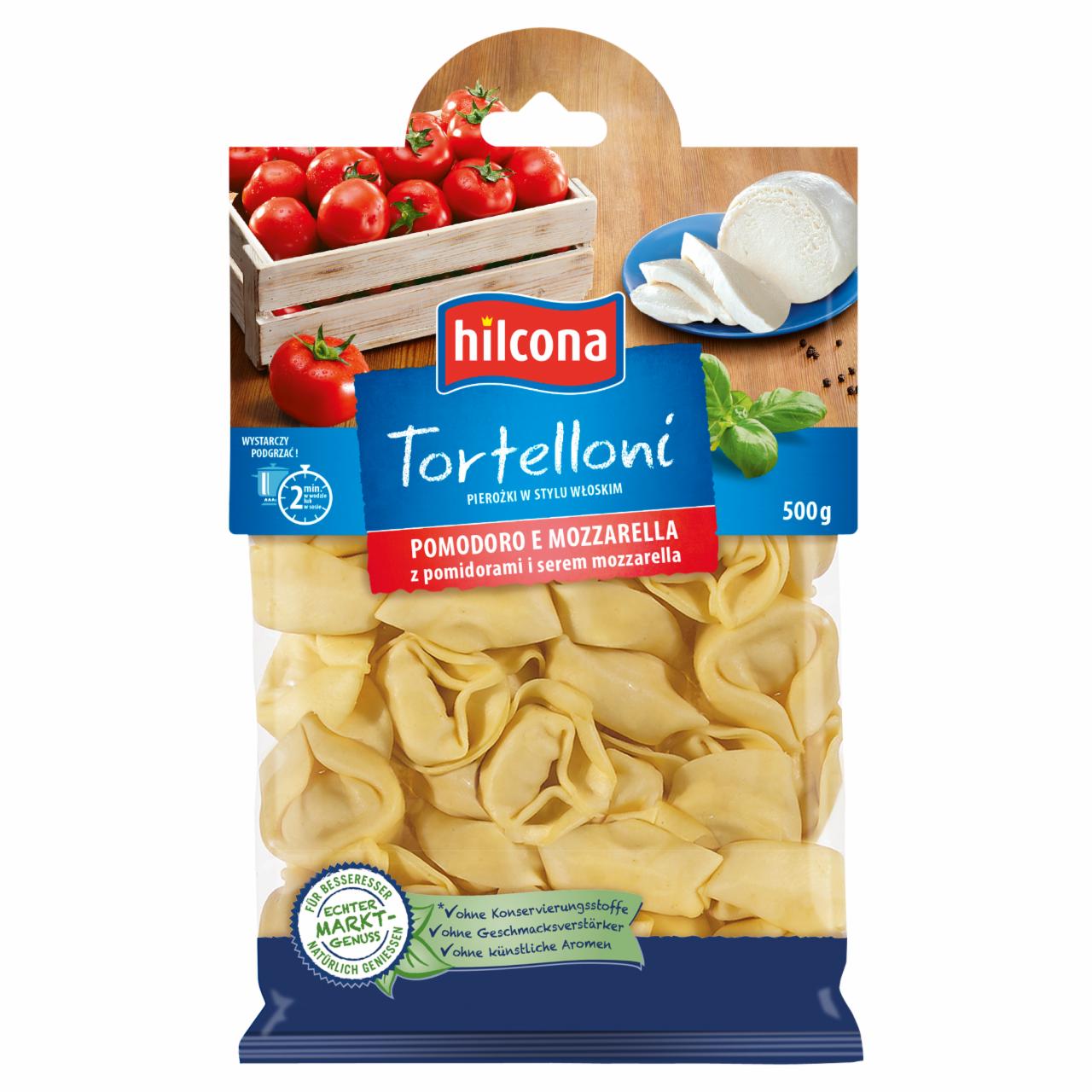 Zdjęcia - Hilcona Tortelloni Pierożki w stylu włoskim z pomidorami i serem mozzarella 500 g