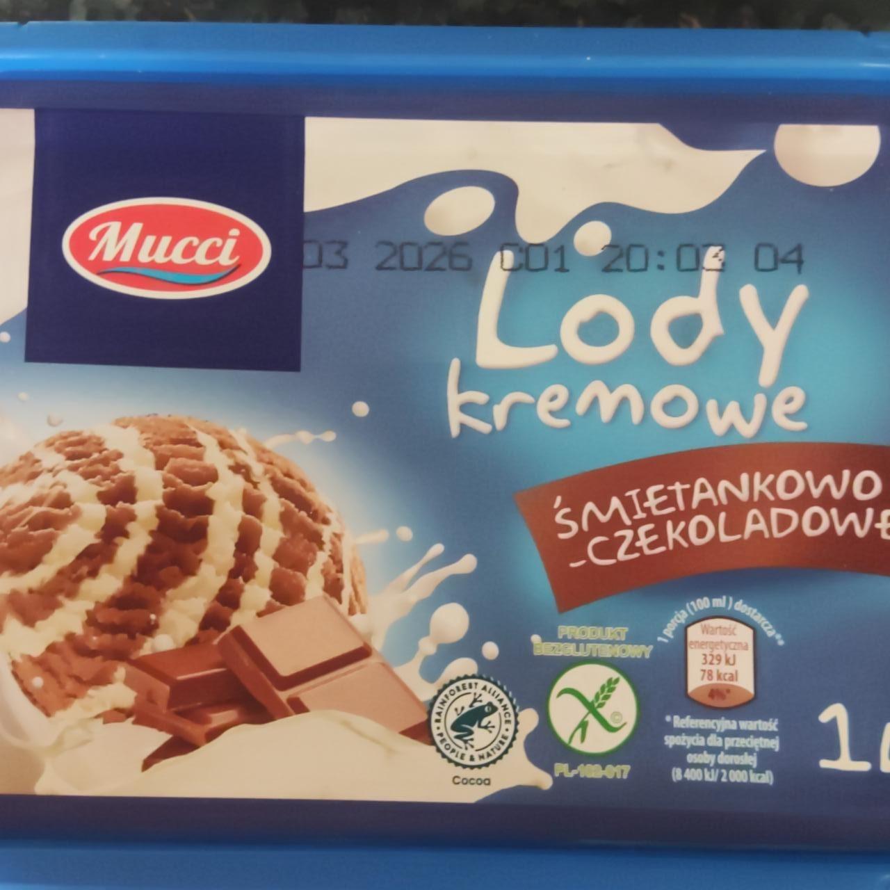 Zdjęcia - Lody kremowe śmietankowo czekoladowe Mucci