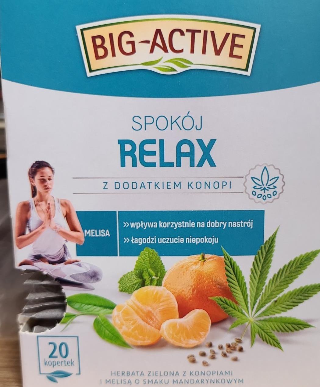 Zdjęcia - Herbata zielona z konopiami i melisą spokój i relax BIG ACTIVE