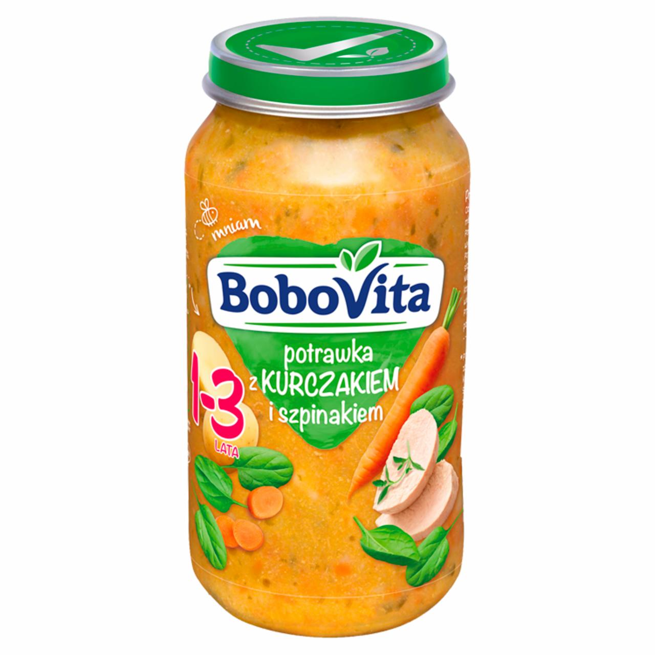 Zdjęcia - BoboVita Potrawka z kurczakiem i szpinakiem 1-3 lata 250 g