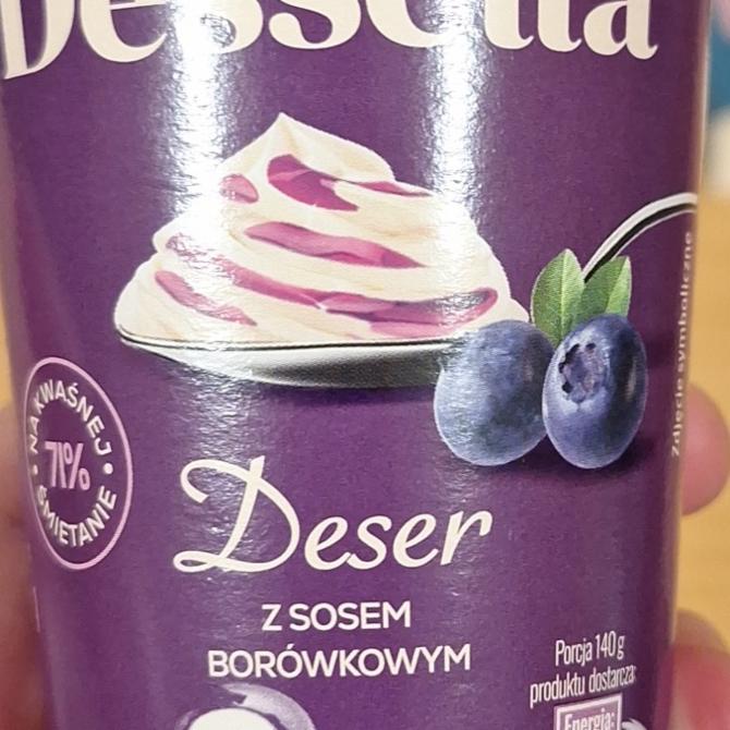 Zdjęcia - Deser z sosem borówkowym Dessella