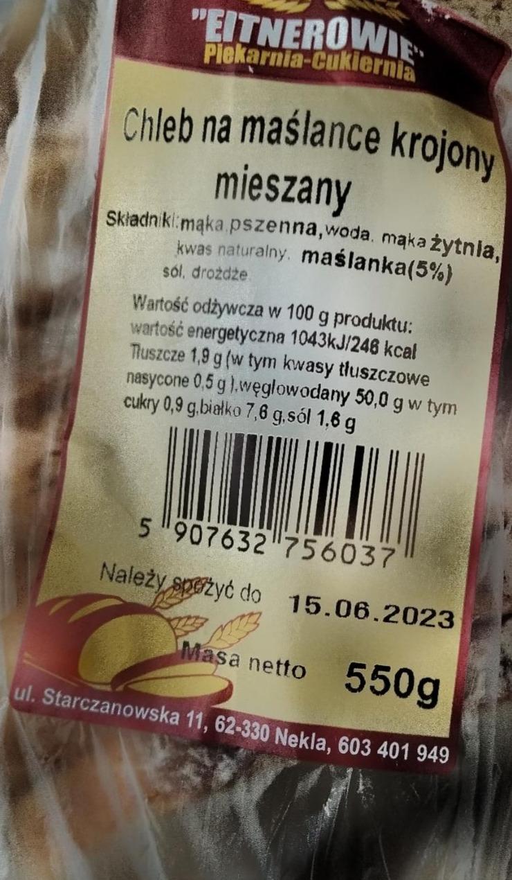 Zdjęcia - chleb na maślance krojony mieszany Eitnerowie