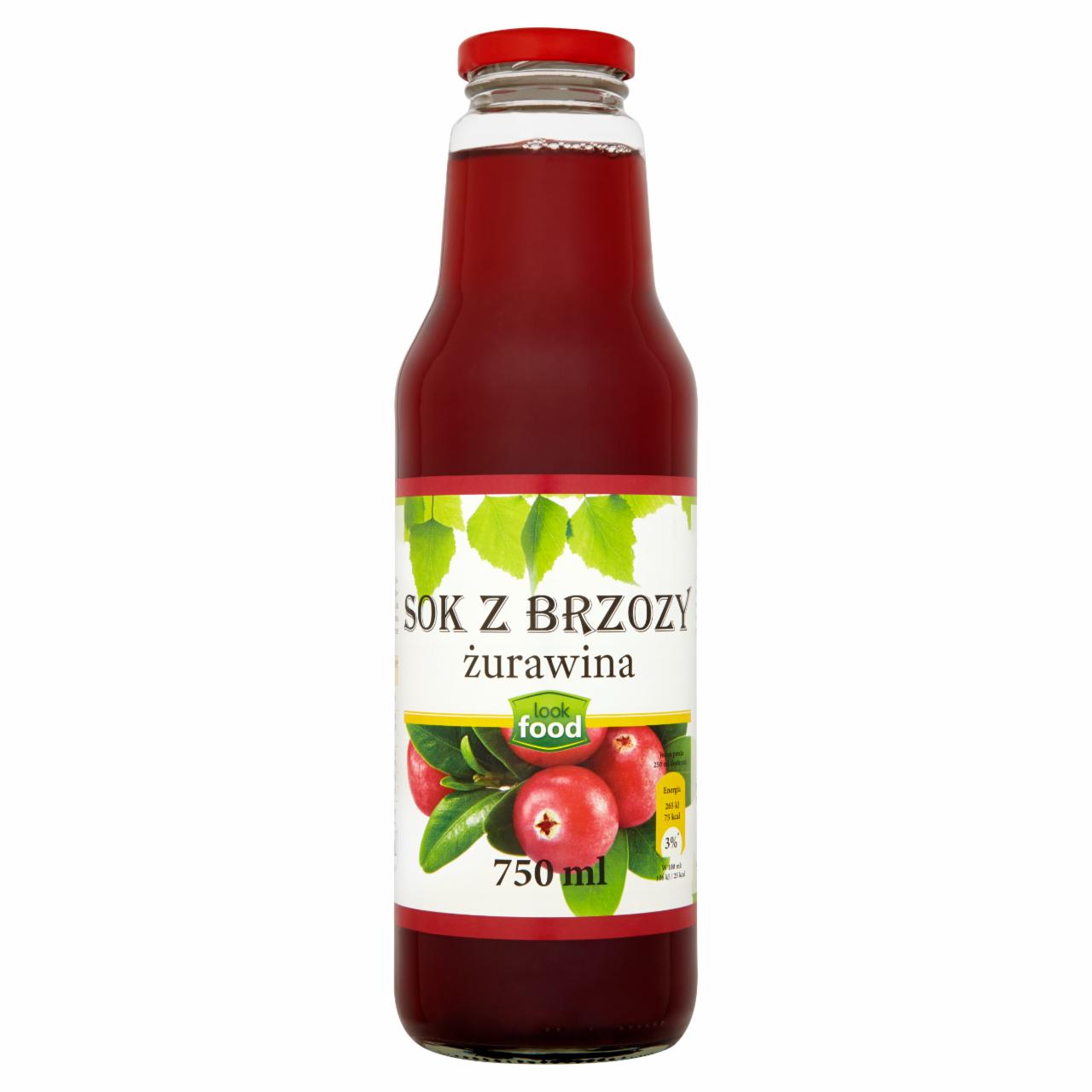 Zdjęcia - Look Food Sok z brzozy żurawina 750 ml