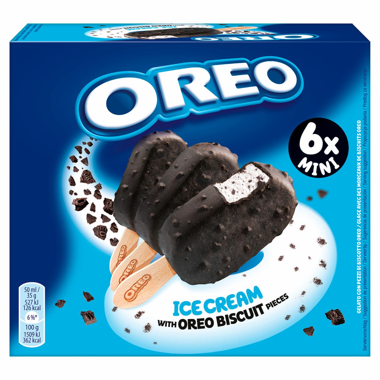 Zdjęcia - Oreo Lody o smaku waniliowym z ciasteczkami kakaowymi z nadzieniem 300 ml (6 sztuk)