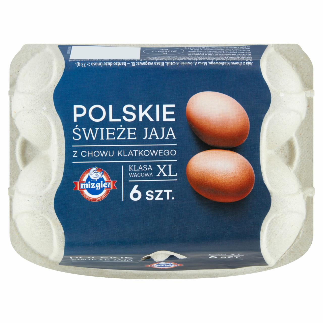 Zdjęcia - Mizgier Polskie świeże jaja z chowu klatkowego XL 6 sztuk