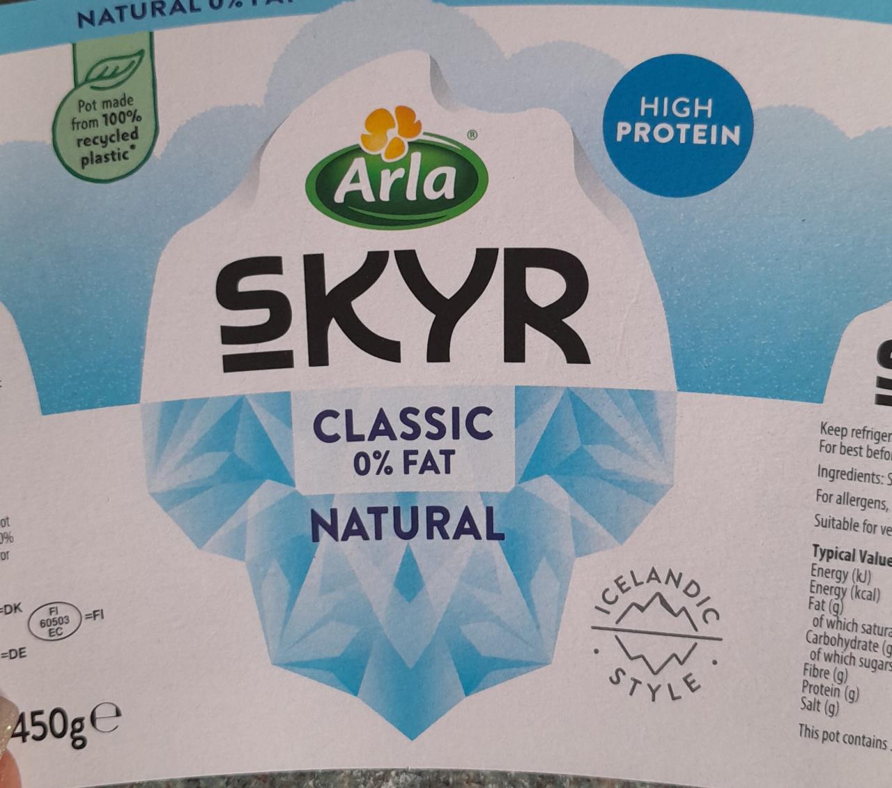 Zdjęcia - skyr classic natural 0% Arla