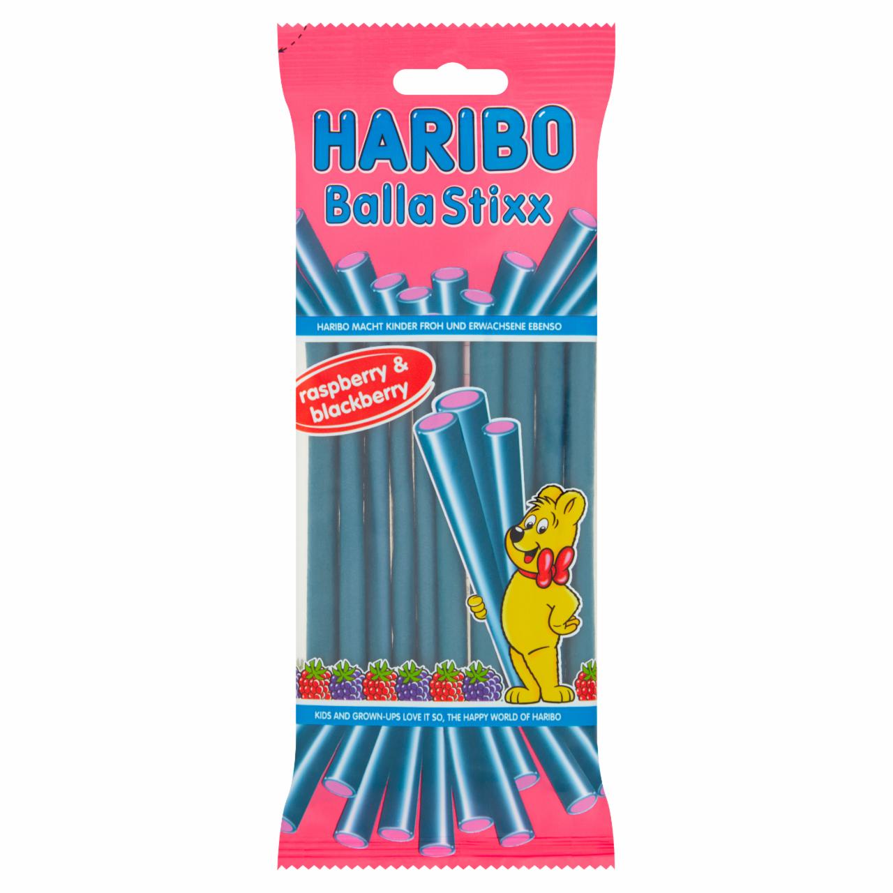 Zdjęcia - Haribo Balla Stixx Żelki owocowe o smaku truskawki i jeżyny 80 g