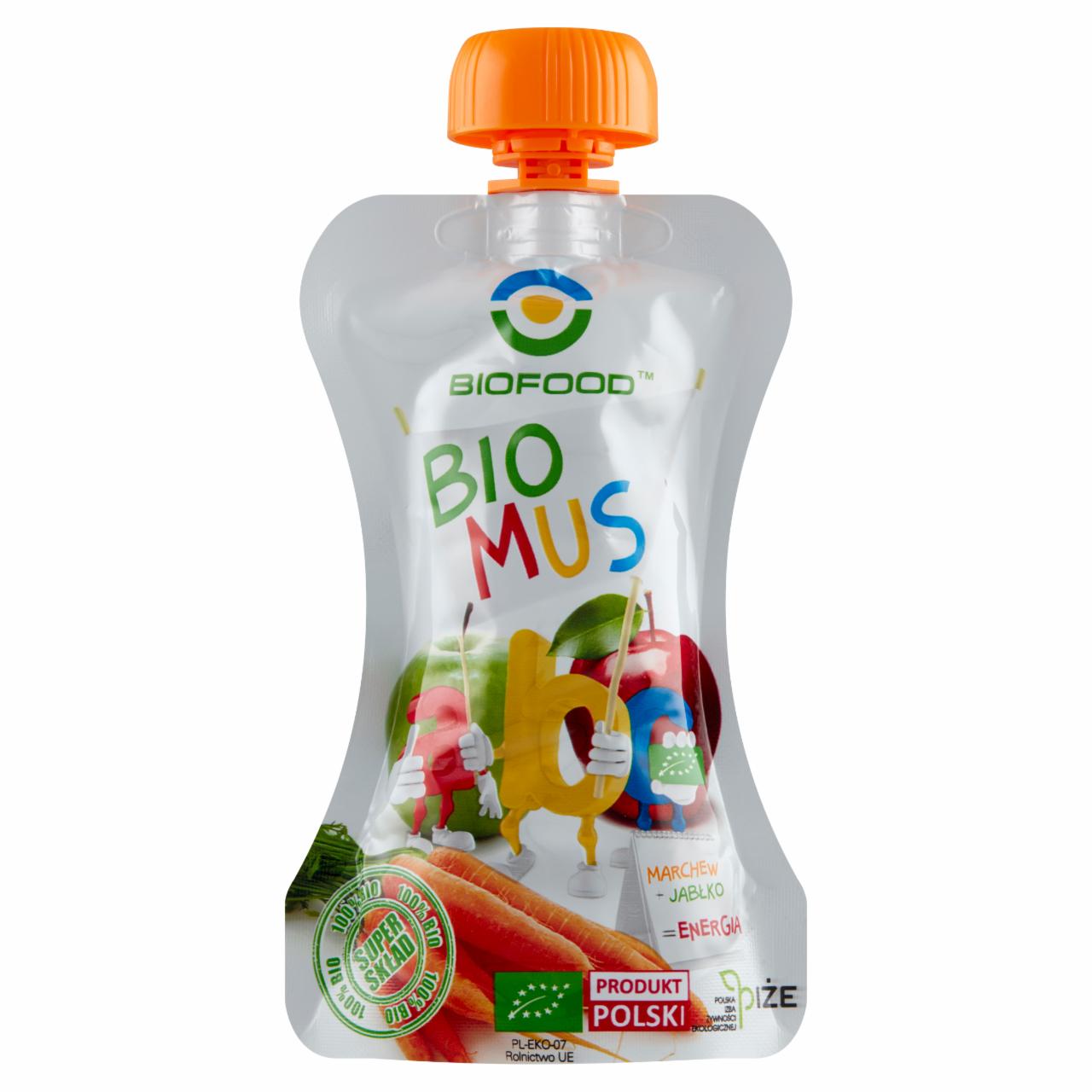 Zdjęcia - BioFood Bio mus marchew + jabłko 90 g