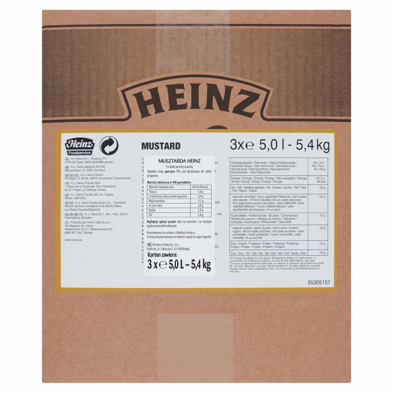 Zdjęcia - Heinz Foodservice Musztarda 5,4 kg