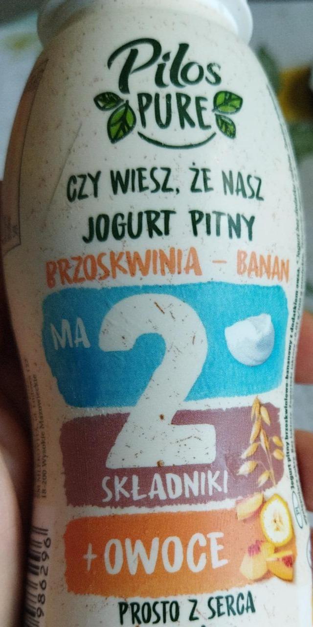 Zdjęcia - Jogurt Brzoskwinia Banan Pilos Pure