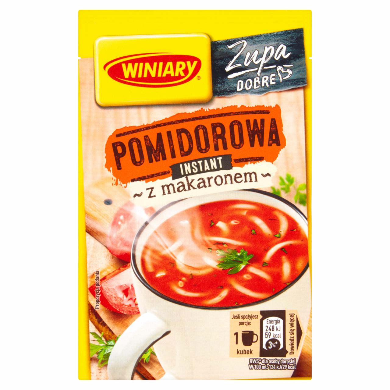 Zdjęcia - Pomidorowa instant z makaronem Winiary