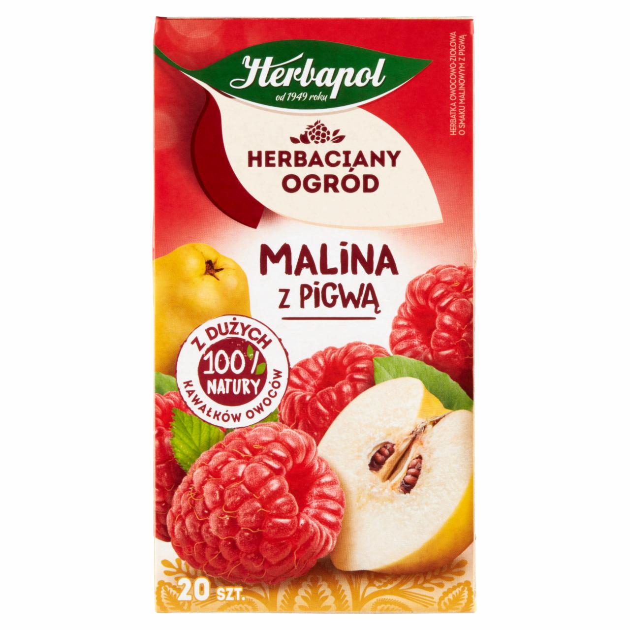 Zdjęcia - Herbapol Herbaciany Ogród Herbatka owocowo-ziołowa malina z pigwą 54 g (20 x 2,7 g)