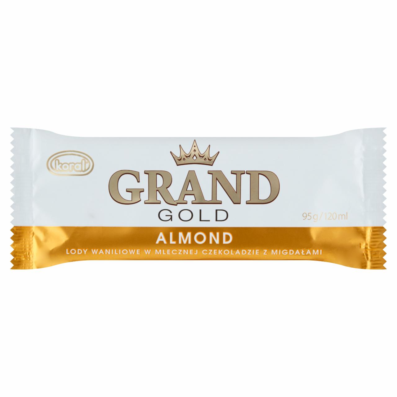 Zdjęcia - Koral Grand Gold Lody waniliowe w mlecznej czekoladzie z migdałami 120 ml