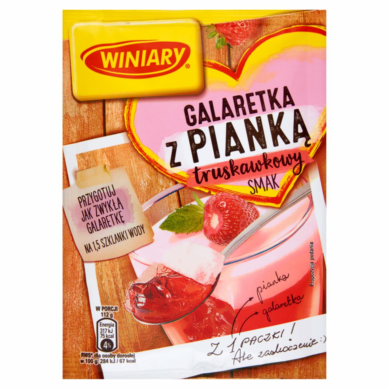 Zdjęcia - Winiary Galaretka z pianką truskawkowy smak 72 g