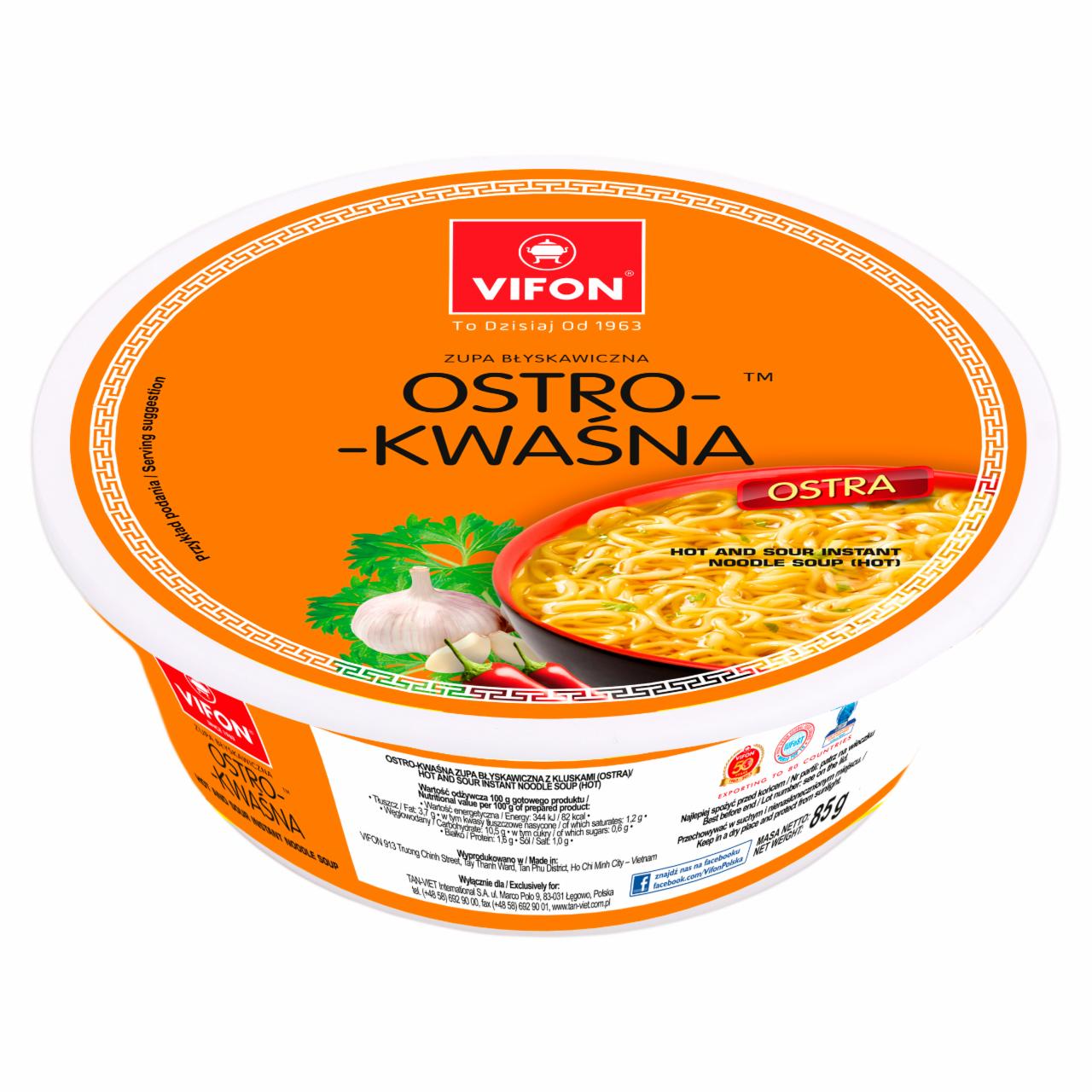 Zdjęcia - Vifon Zupa błyskawiczna ostro-kwaśna 85 g