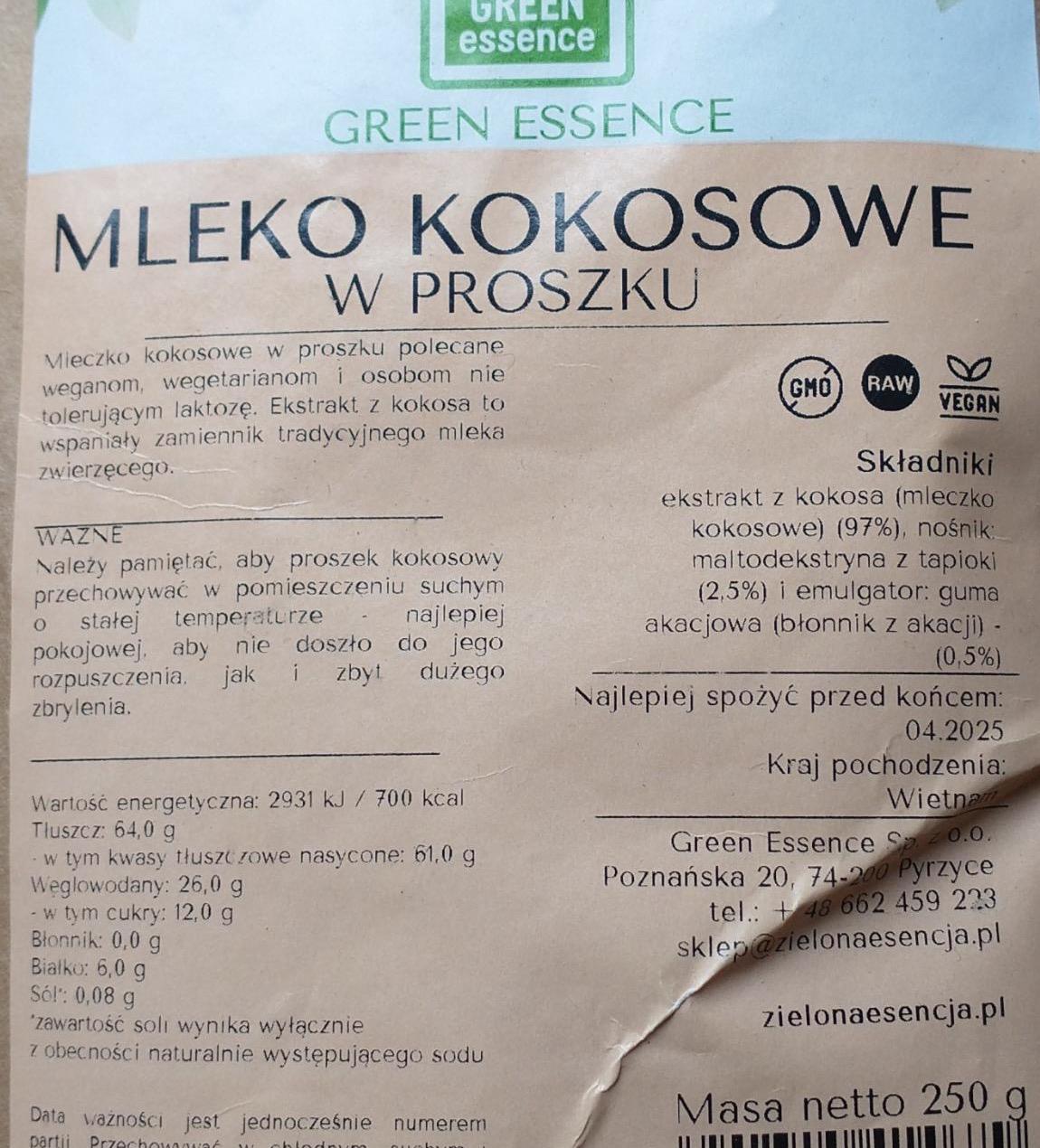 Zdjęcia - Mleko kokosowe w proszku Green Essence