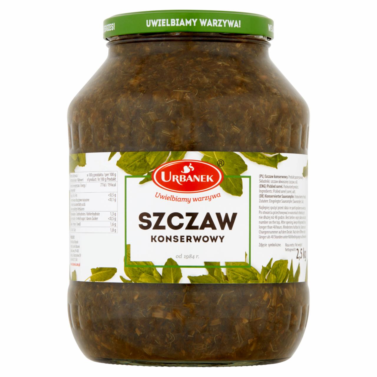 Zdjęcia - Urbanek Szczaw konserwowy 2,5 kg