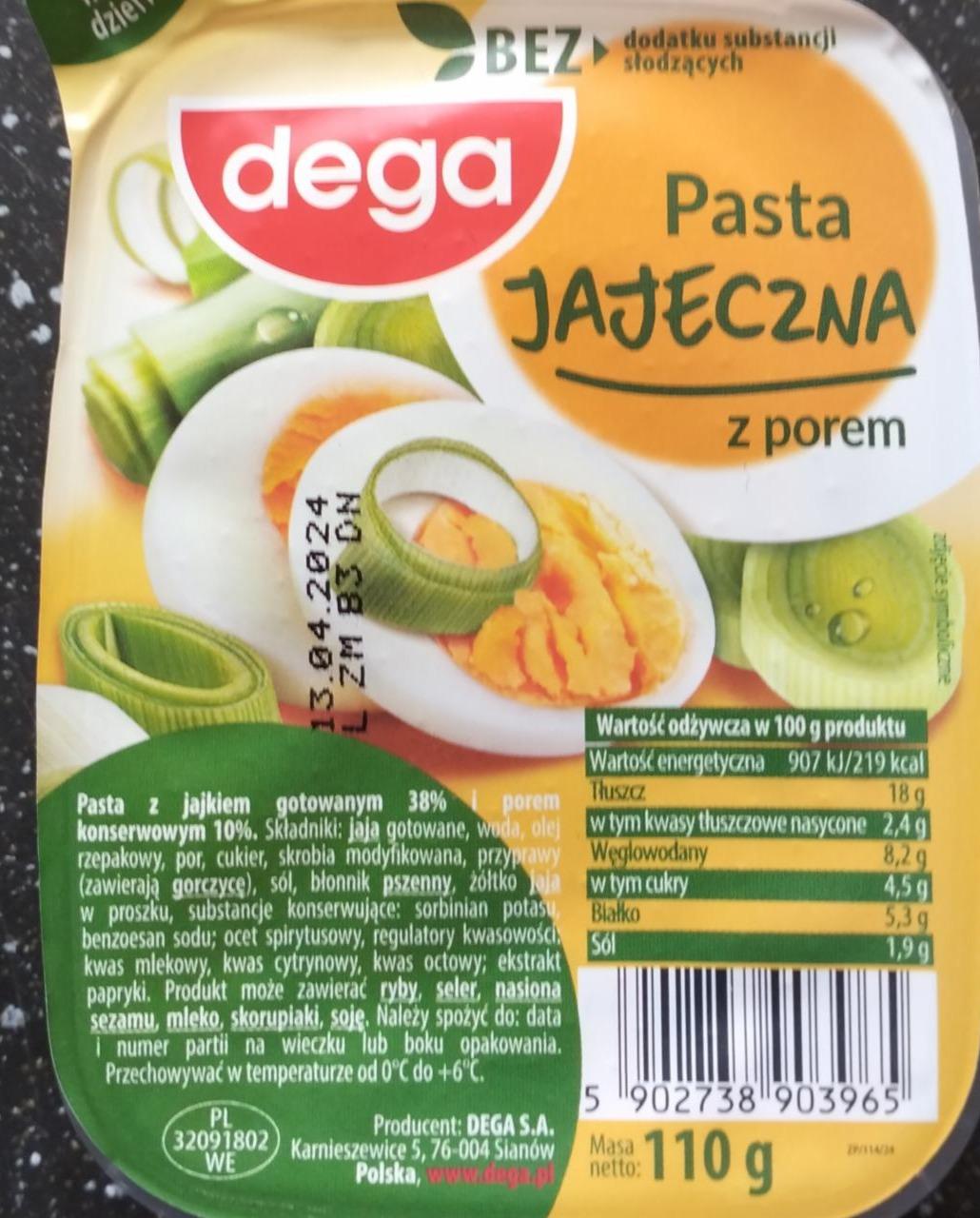 Zdjęcia - Pasta jajeczna z porem Dega