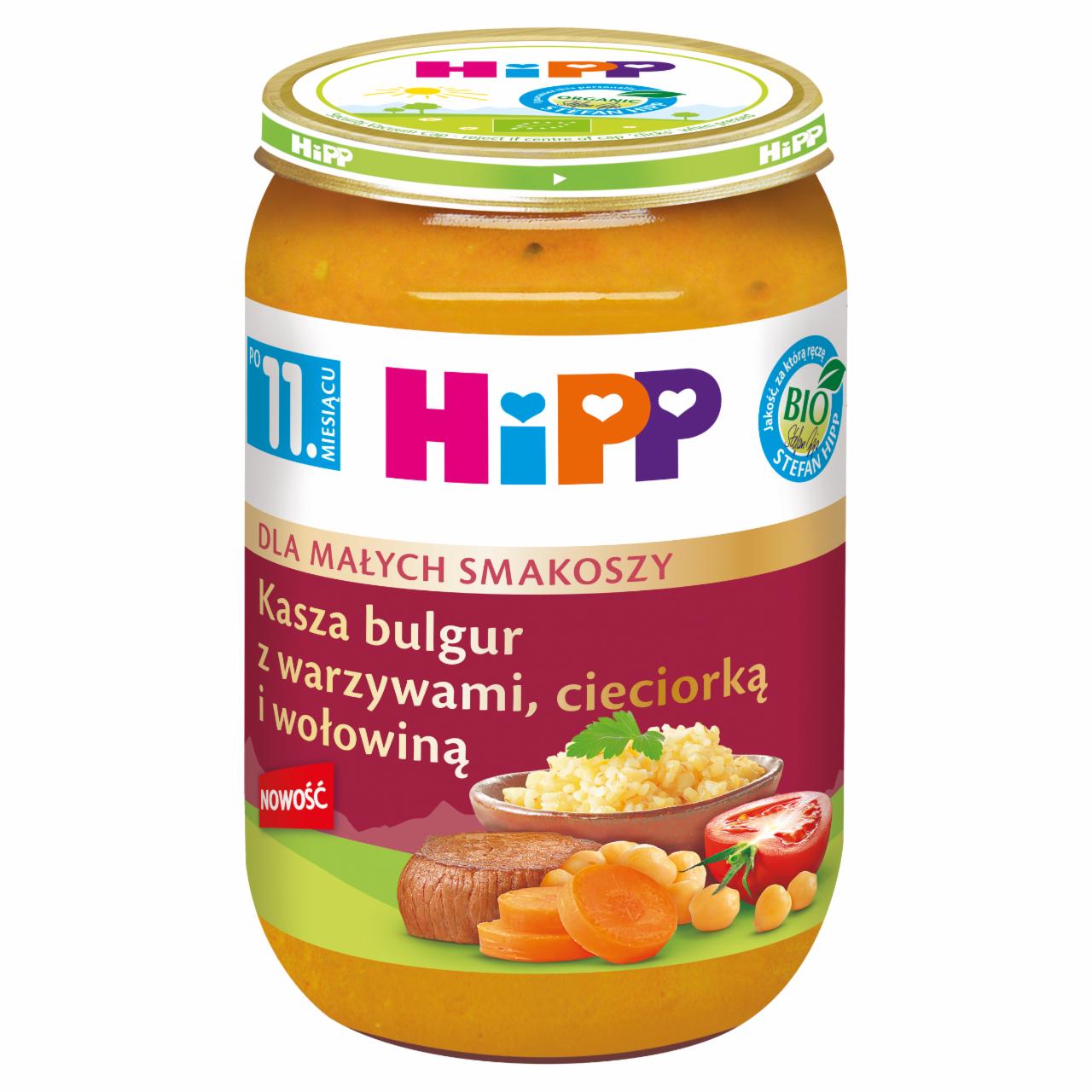 Zdjęcia - HiPP BIO Kasza bulgur z warzywami cieciorką i wołowiną po 11. miesiącu 220 g