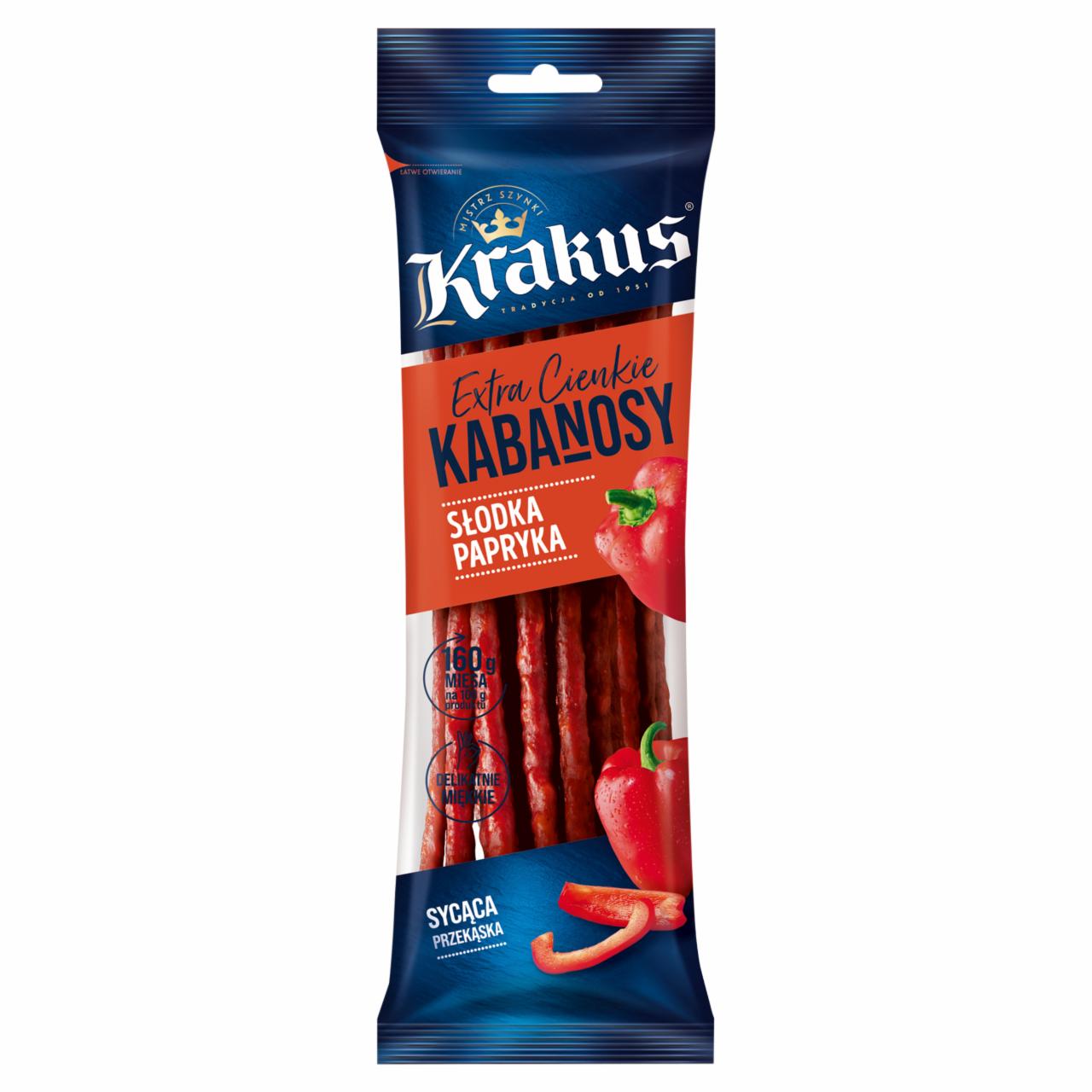 Zdjęcia - Krakus Extra cienkie kabanosy słodka papryka 95 g