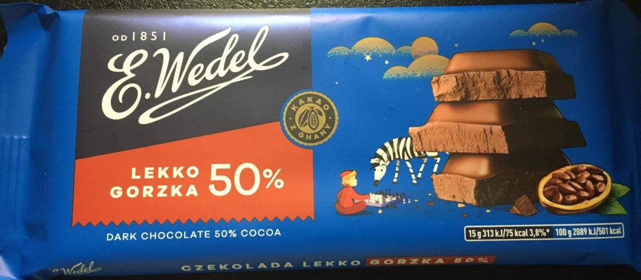 Zdjęcia - E. Wedel Czekolada lekko gorzka 50 % 90 g