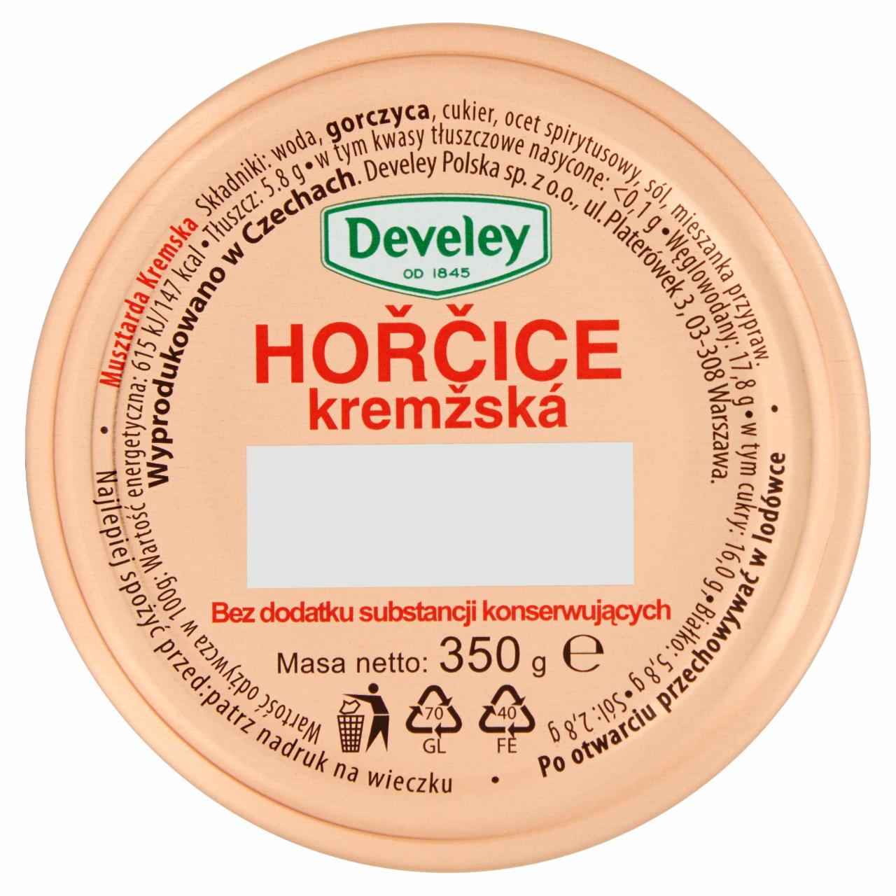 Zdjęcia - Develey Hořčice Kremžská Musztarda kremska 350 g