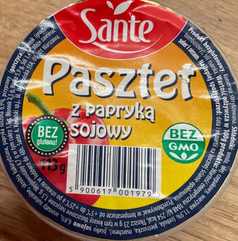 Zdjęcia - Sante Pasztet z papryką sojowy 113 g