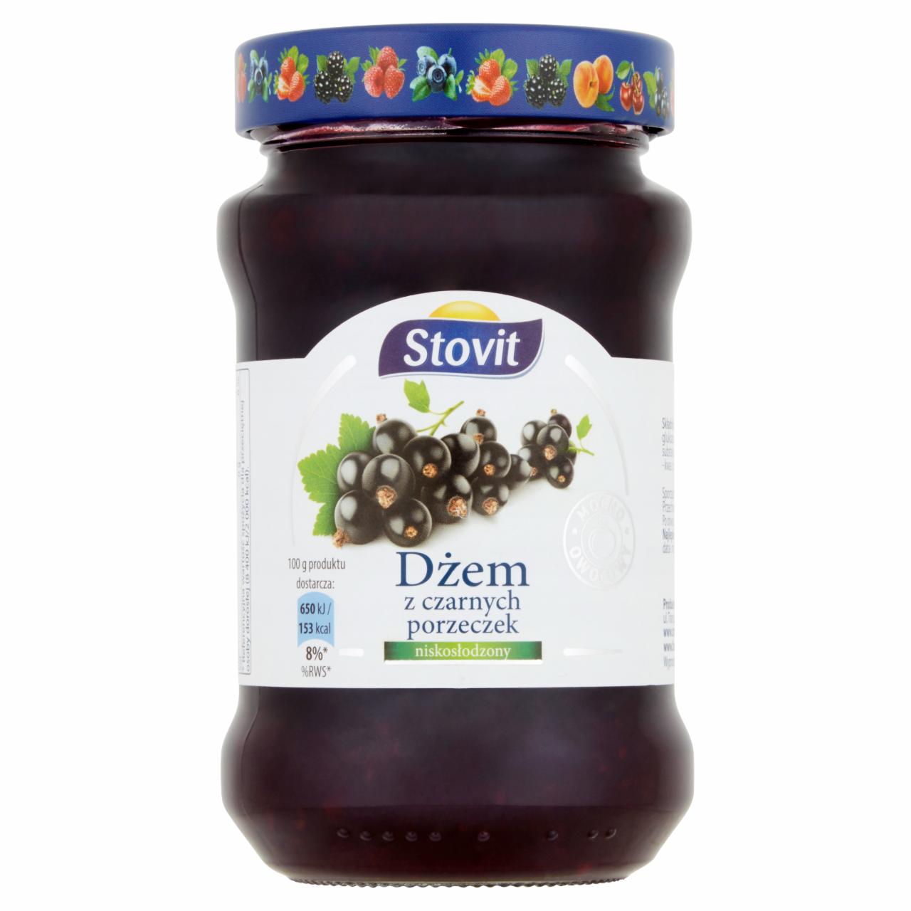 Zdjęcia - Stovit Dżem z czarnych porzeczek niskosłodzony 410 g