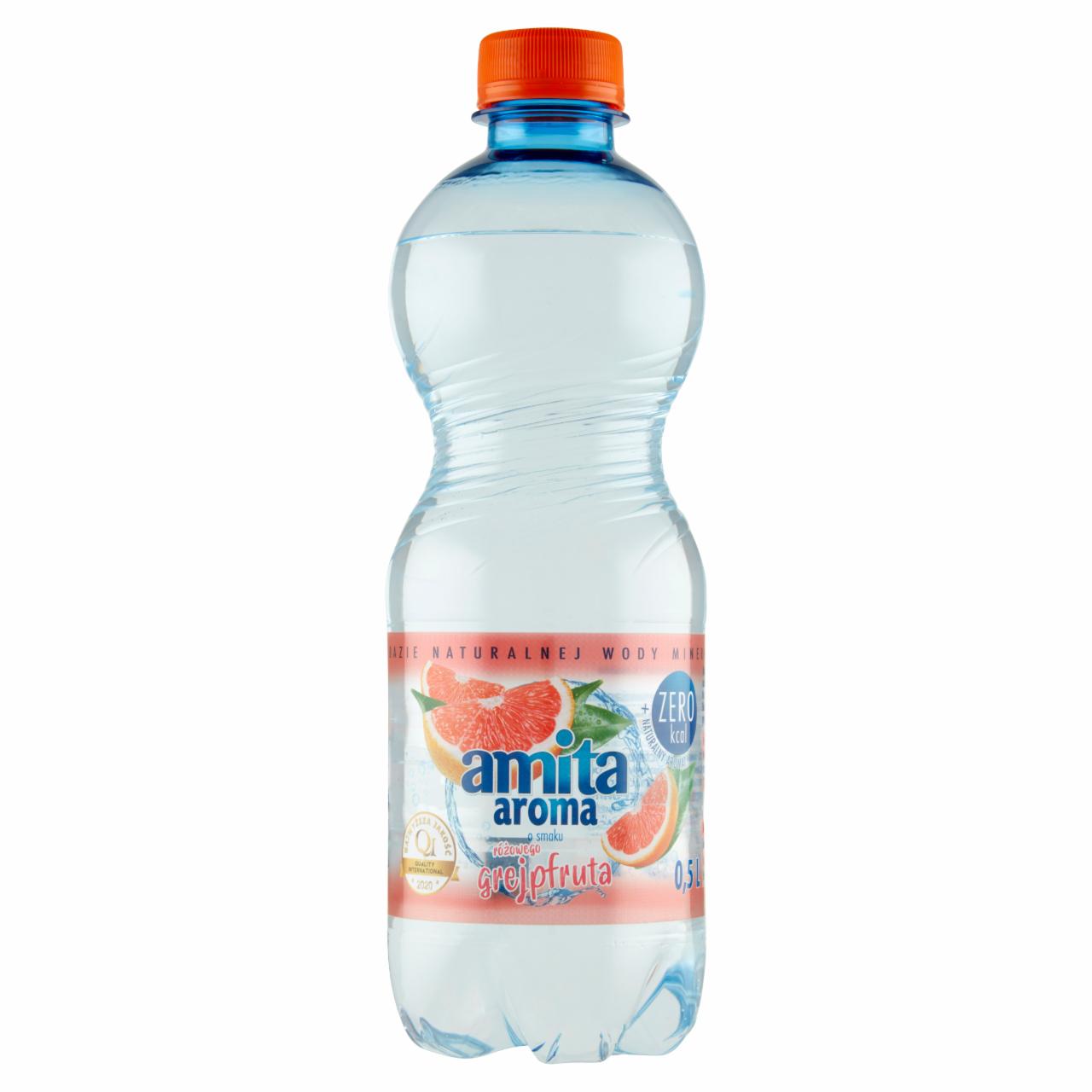 Zdjęcia - Amita Aroma Napój lekko gazowany o smaku różowego grejpfruta 0,5 l