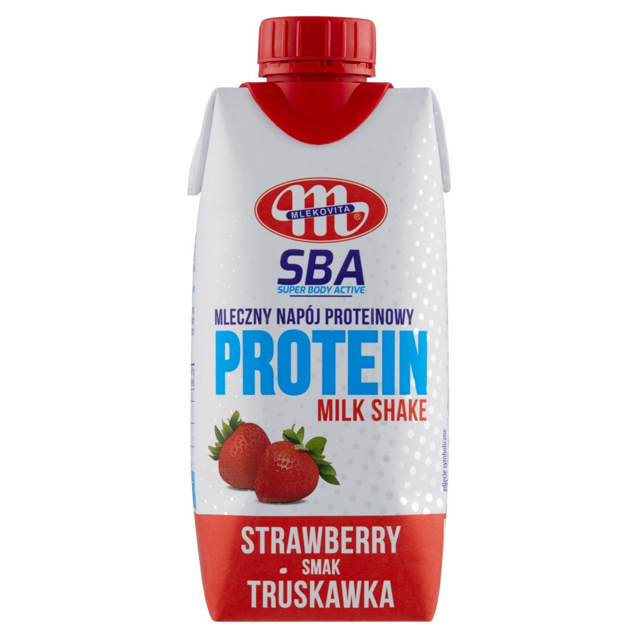 Zdjęcia - Super Body Active Mleczny napój proteinowy smak truskawka Mlekovita