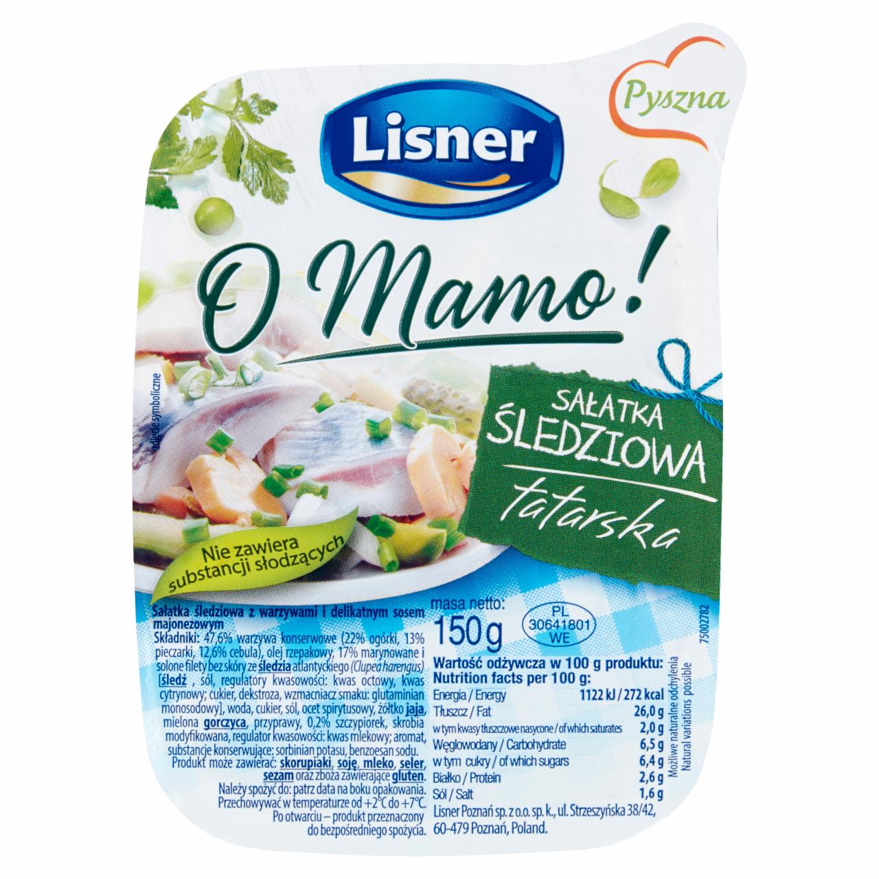 Zdjęcia - Lisner O Mamo! Sałatka śledziowa tatarska 150 g