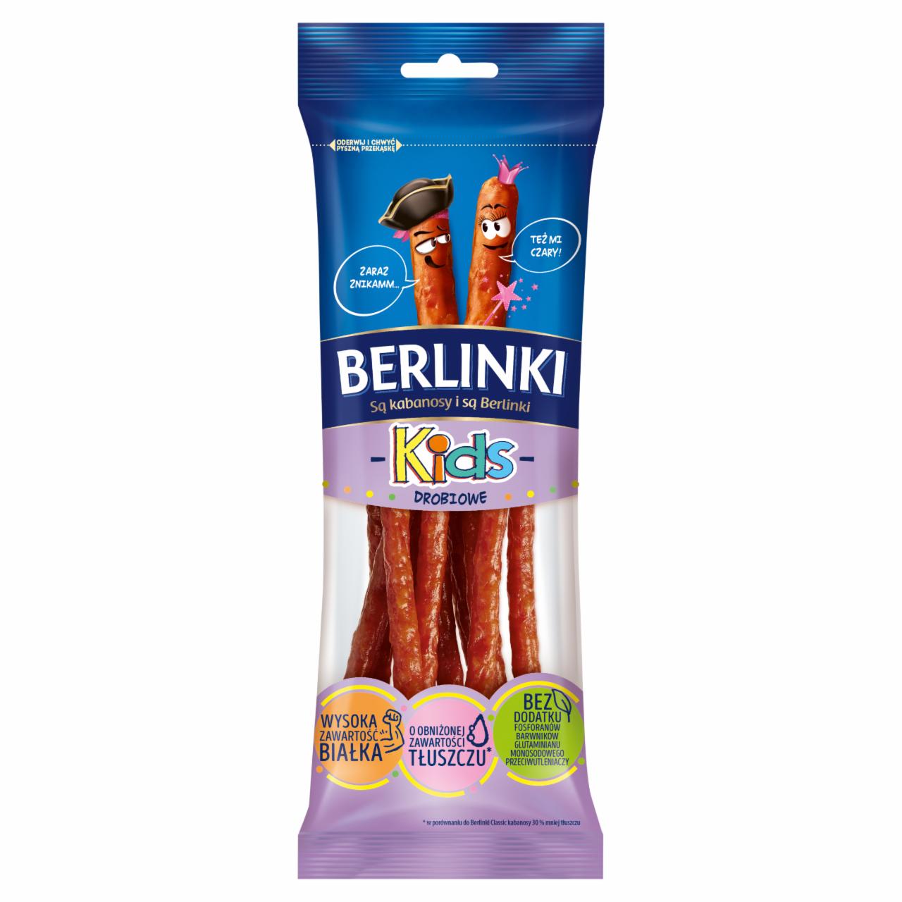 Zdjęcia - Berlinki Kids Kabanosy drobiowe 75 g