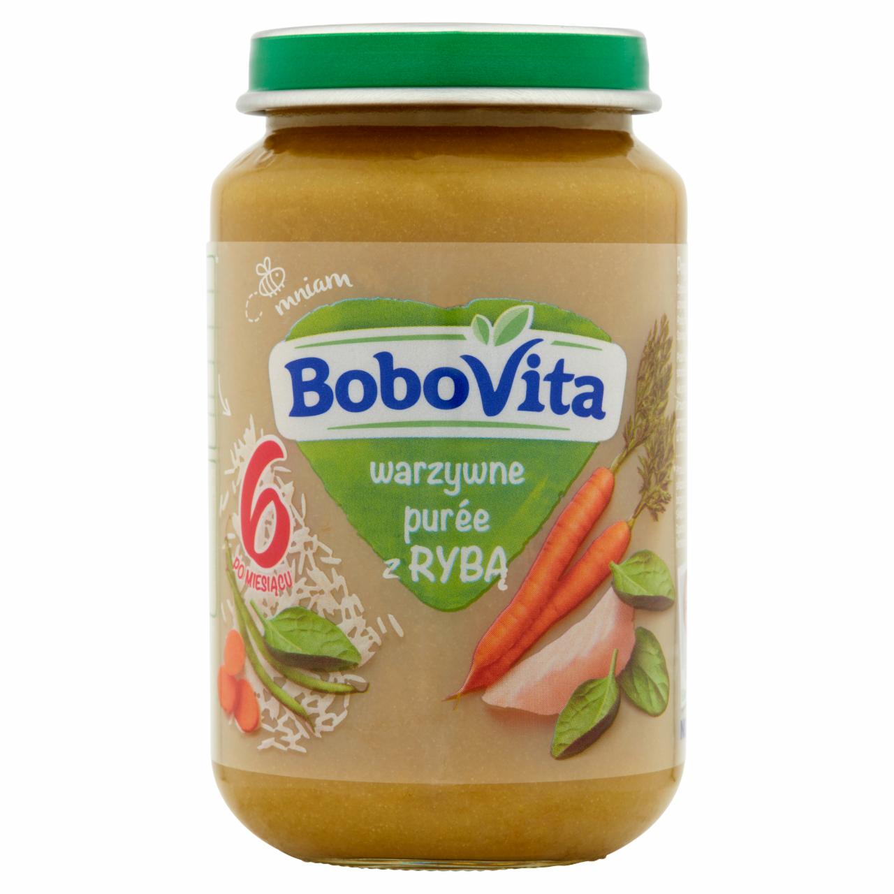 Zdjęcia - BoboVita Warzywne purée z rybą po 6 miesiącu 190 g