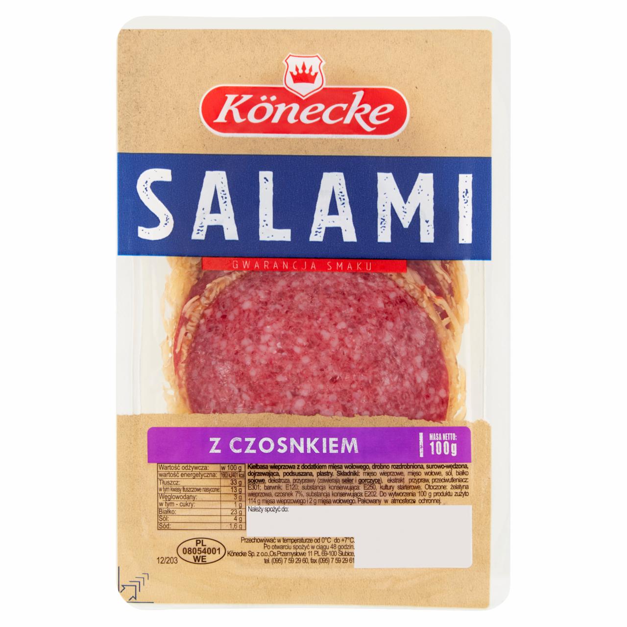 Zdjęcia - Könecke Salami z czosnkiem 100 g