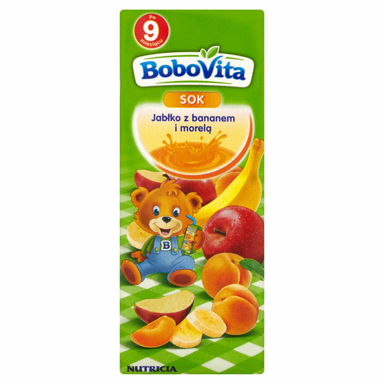 Zdjęcia - BoboVita Sok jabłko z bananem i morelą po 9 miesiącu 200 ml