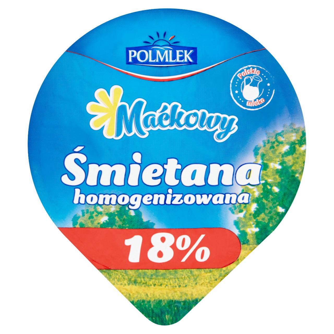 Zdjęcia - Polmlek Maćkowy Śmietana homogenizowana 18% 200 g