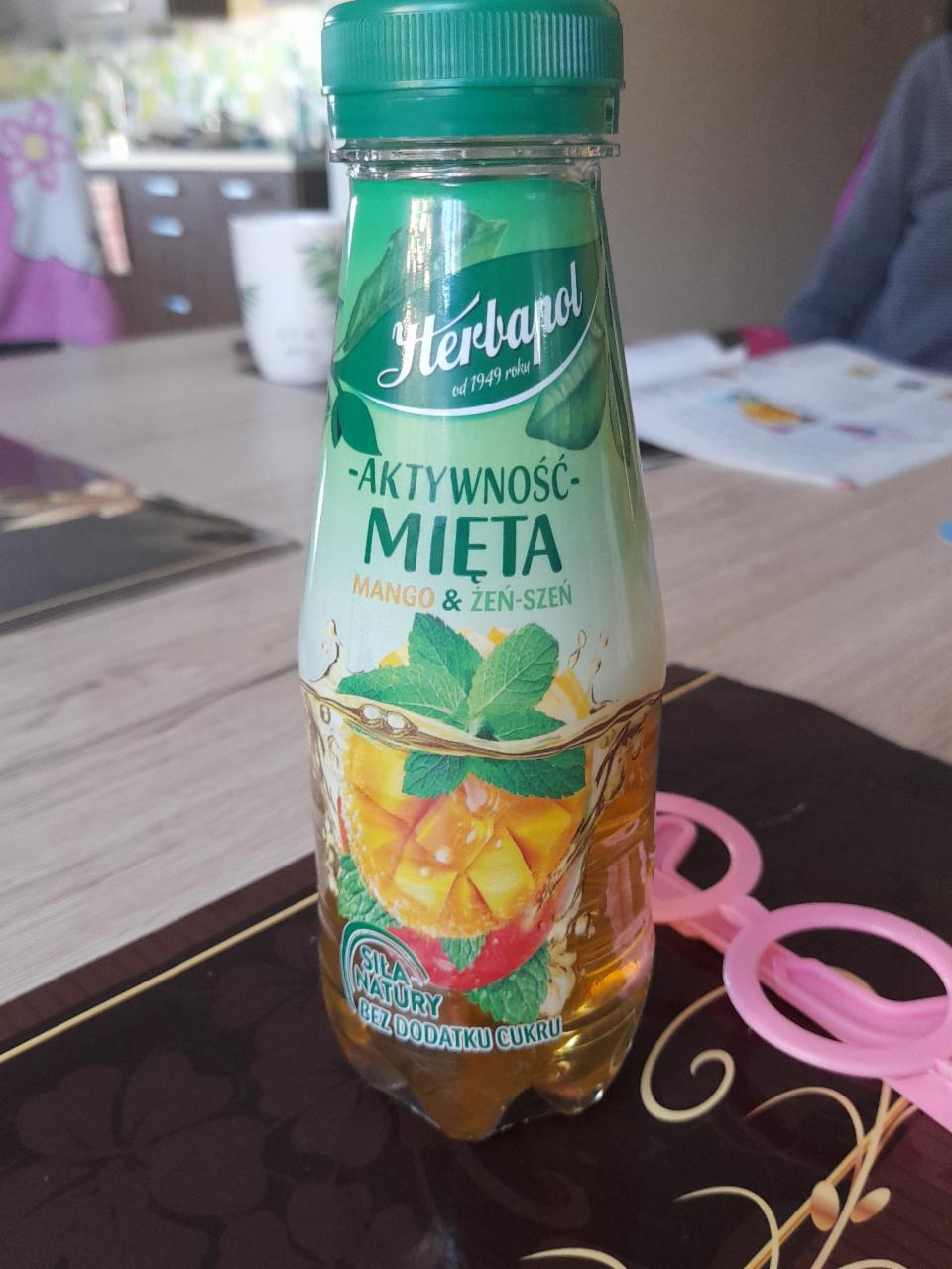 Zdjęcia - Herbapol Aktywność Napój owocowo-ziołowy mięta mango & żeń-szeń 300 ml