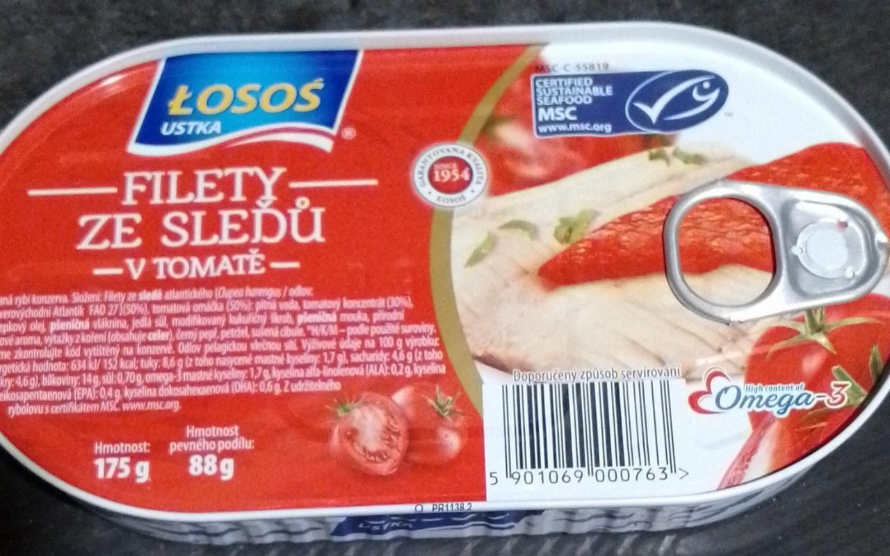 Zdjęcia - Łosoś Ustka Filety śledziowe w sosie pomidorowym 175 g