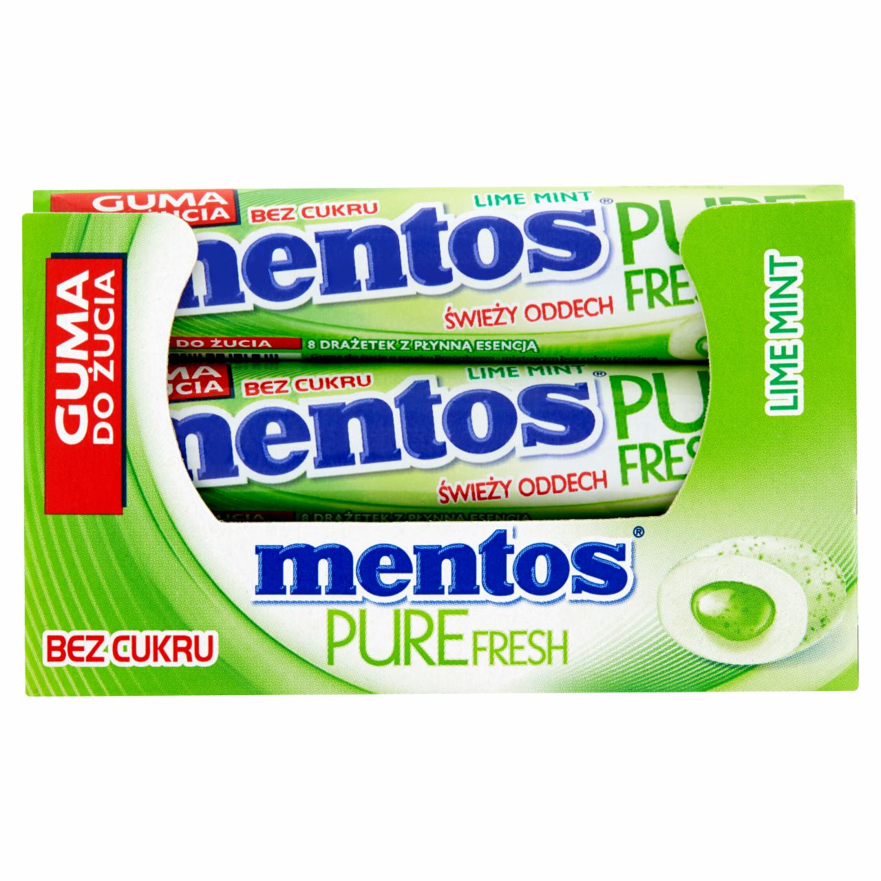 Zdjęcia - Mentos Pure Fresh Lime Mint Guma do żucia bez cukru 24 x 15,5 g