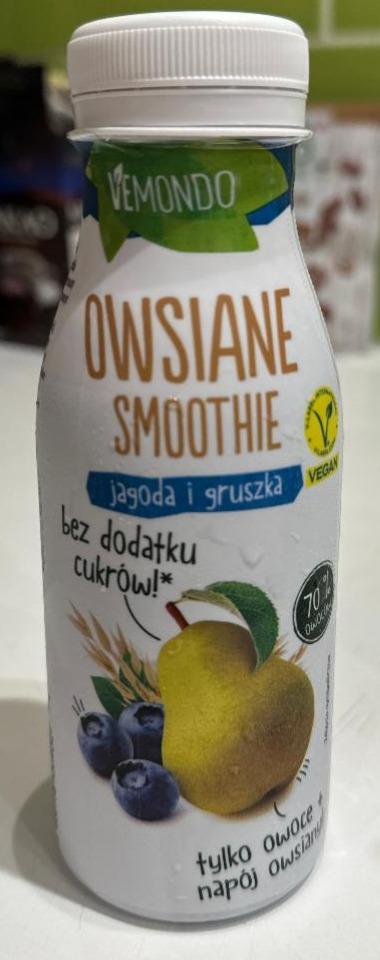 Zdjęcia - Owsiane smoothie jagoda i gruszka vemondo