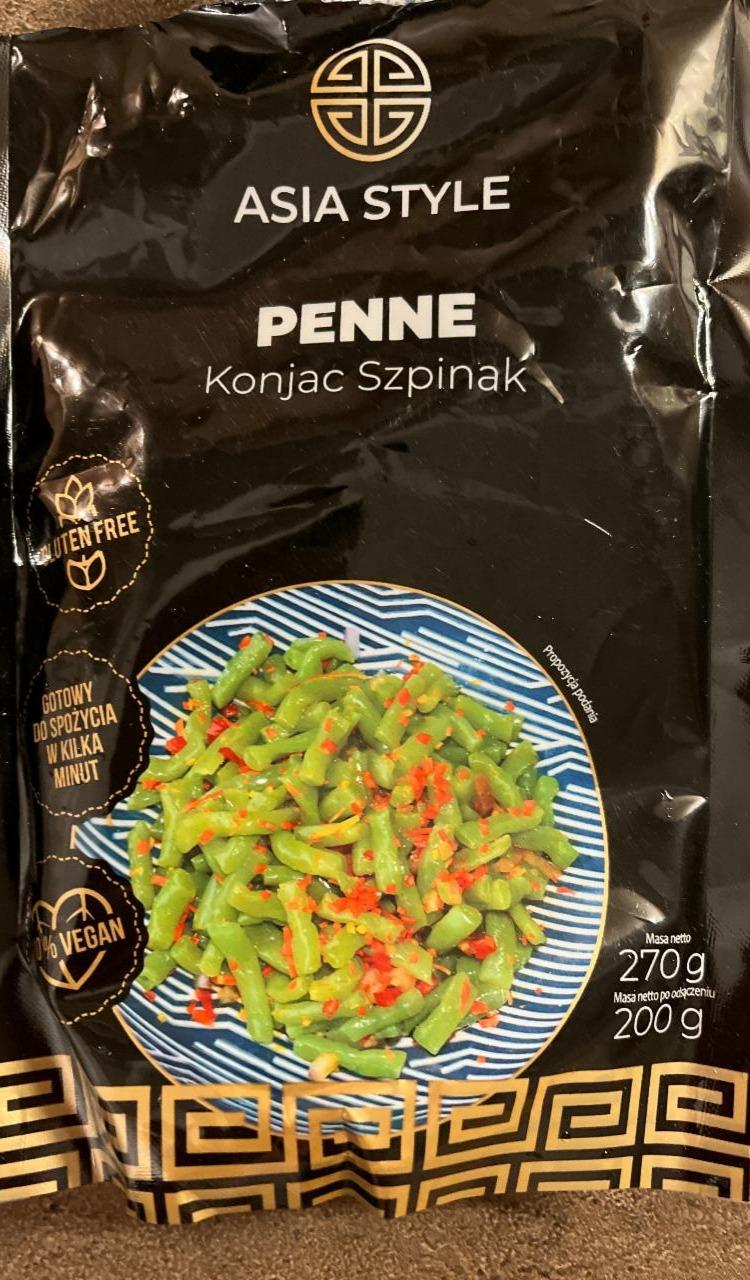 Zdjęcia - Penne Konjac Szpinak Asia Style