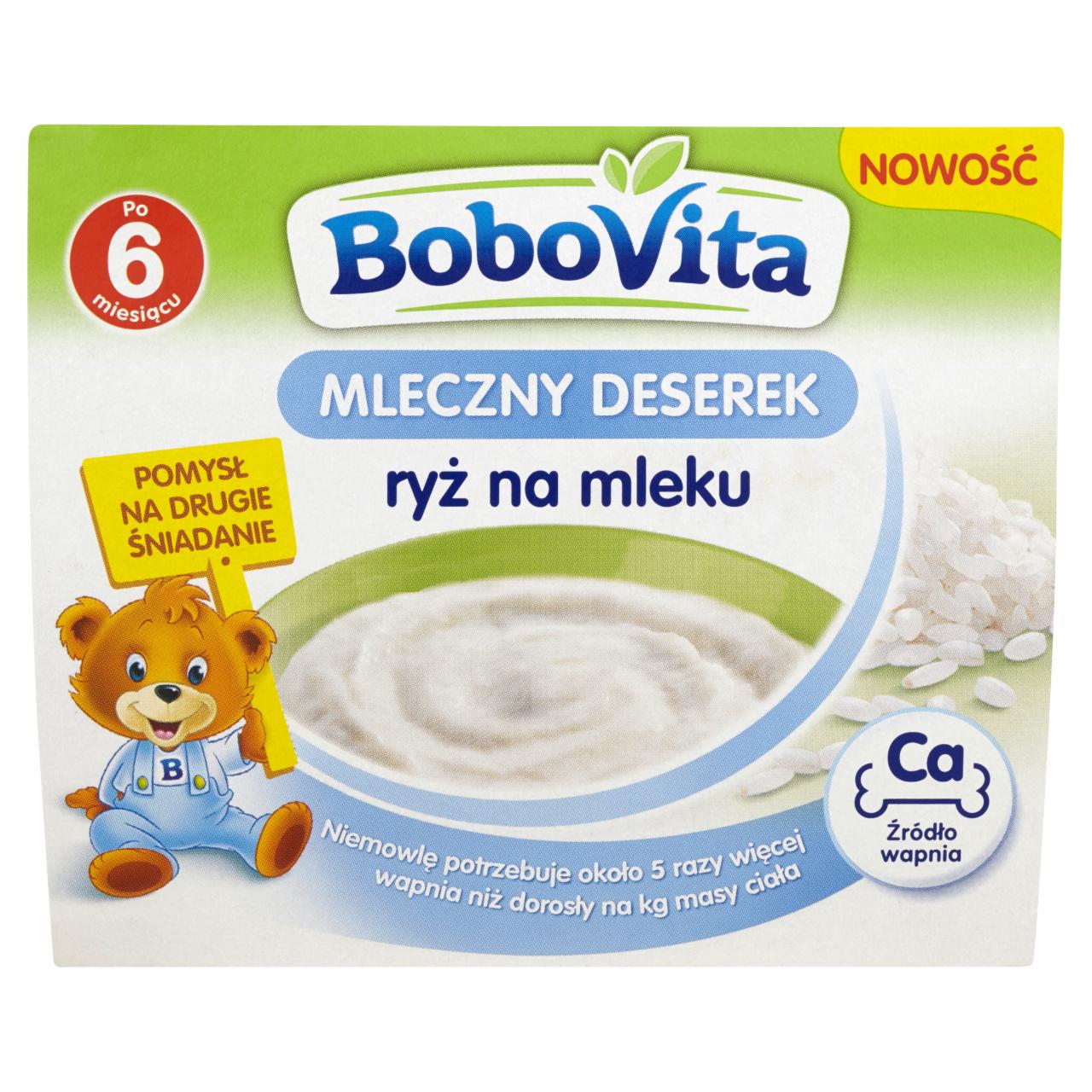 Zdjęcia - BoboVita Mleczny deserek ryż na mleku po 6 miesiącu 400 g (4 sztuki)