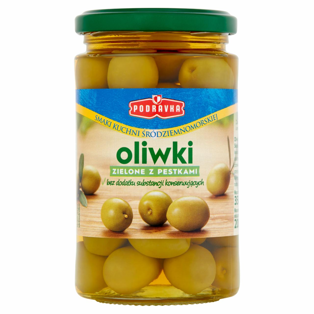 Zdjęcia - Podravka Oliwki zielone z pestkami 350 g