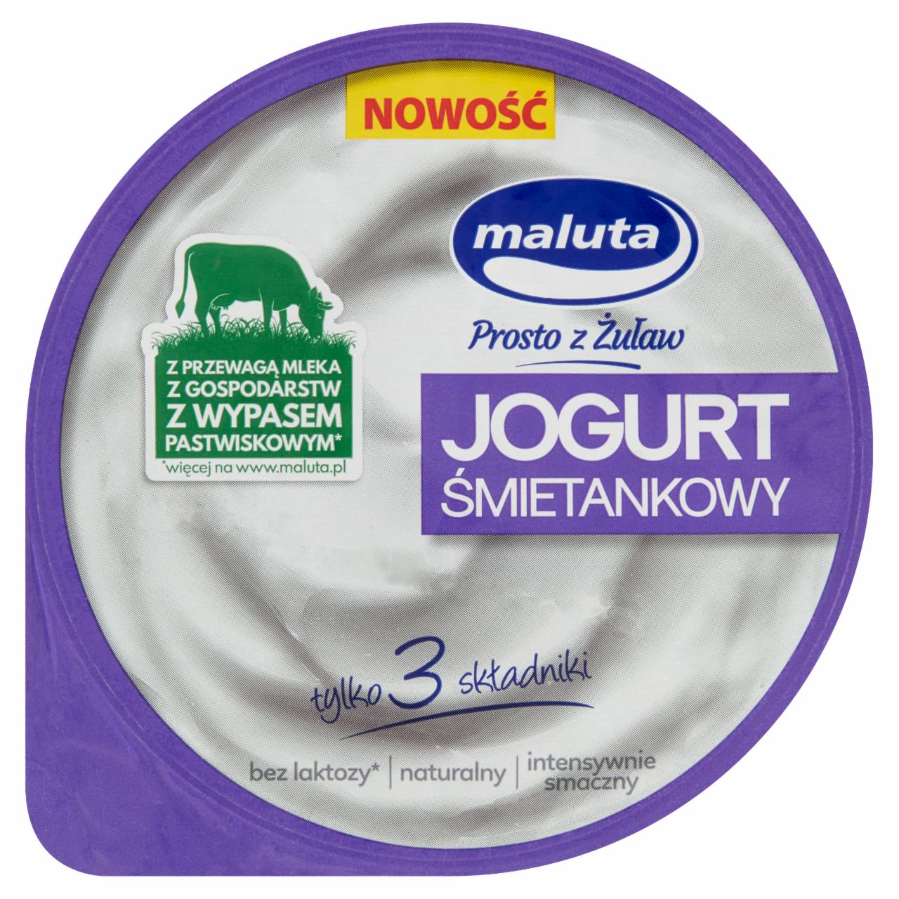 Zdjęcia - Jogurt śmietankowy naturalny bez laktozy Maluta