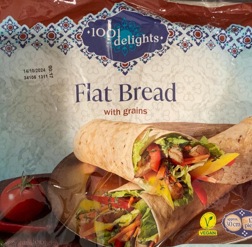 Zdjęcia - Flat Bread with grains 1001 delights