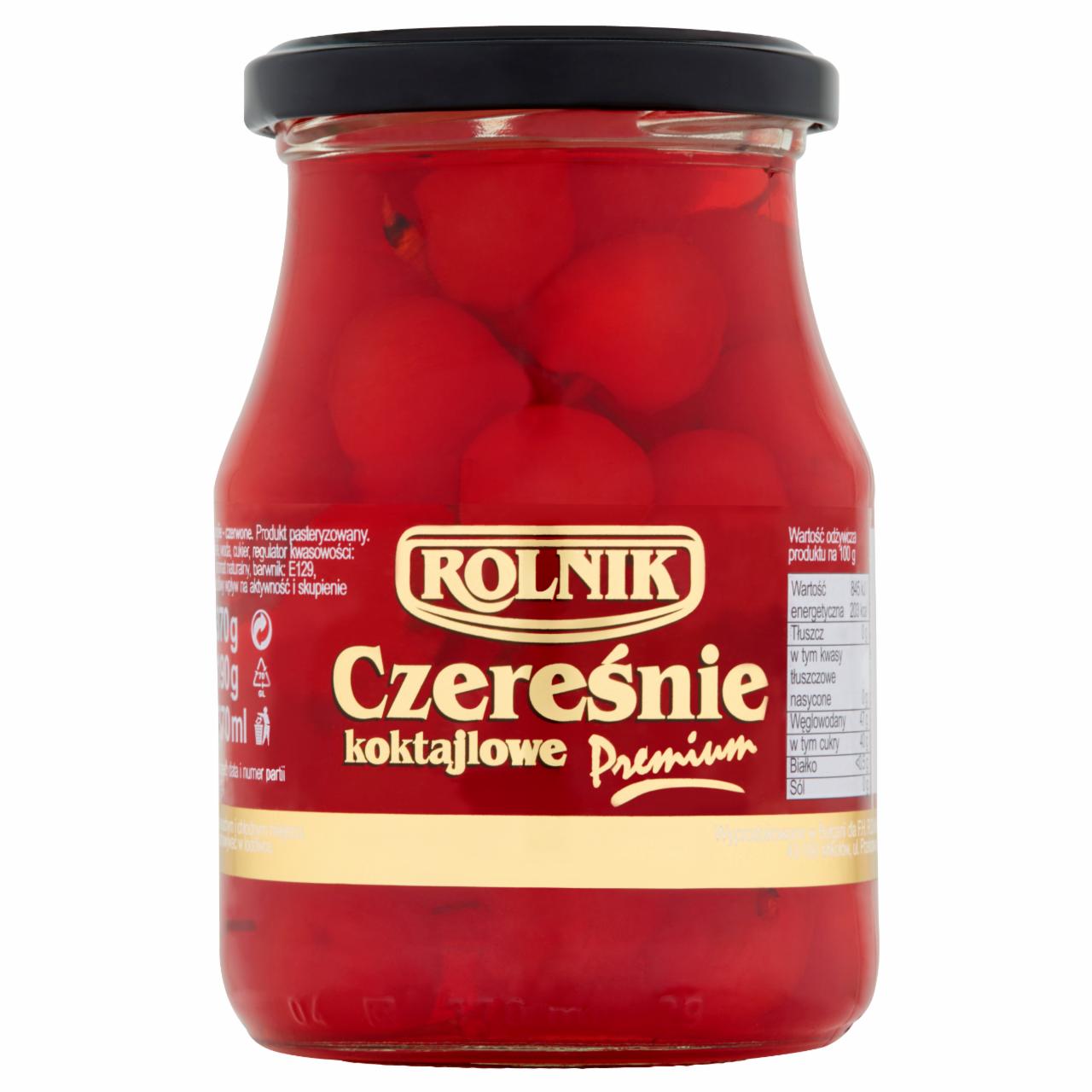 Zdjęcia - Rolnik Premium Czereśnie koktajlowe czerwone 370 g