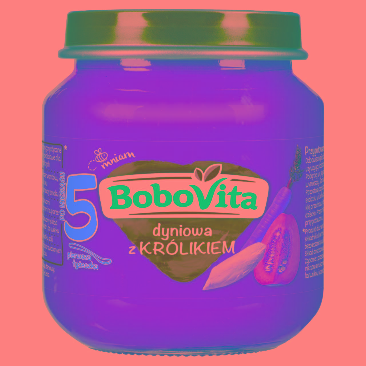 Zdjęcia - BoboVita Dyniowa z królikiem po 5 miesiącu 125 g