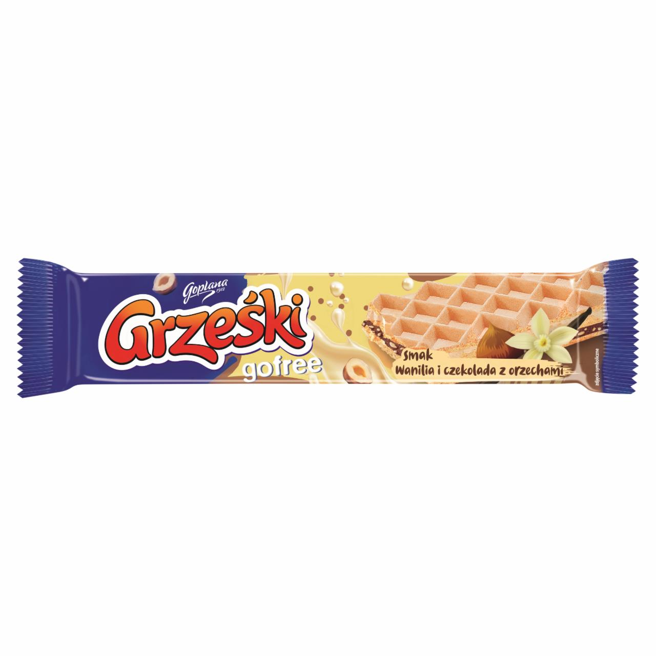 Zdjęcia - Grześki gofree Wafel smak wanilia i czekolada z orzechami 33 g